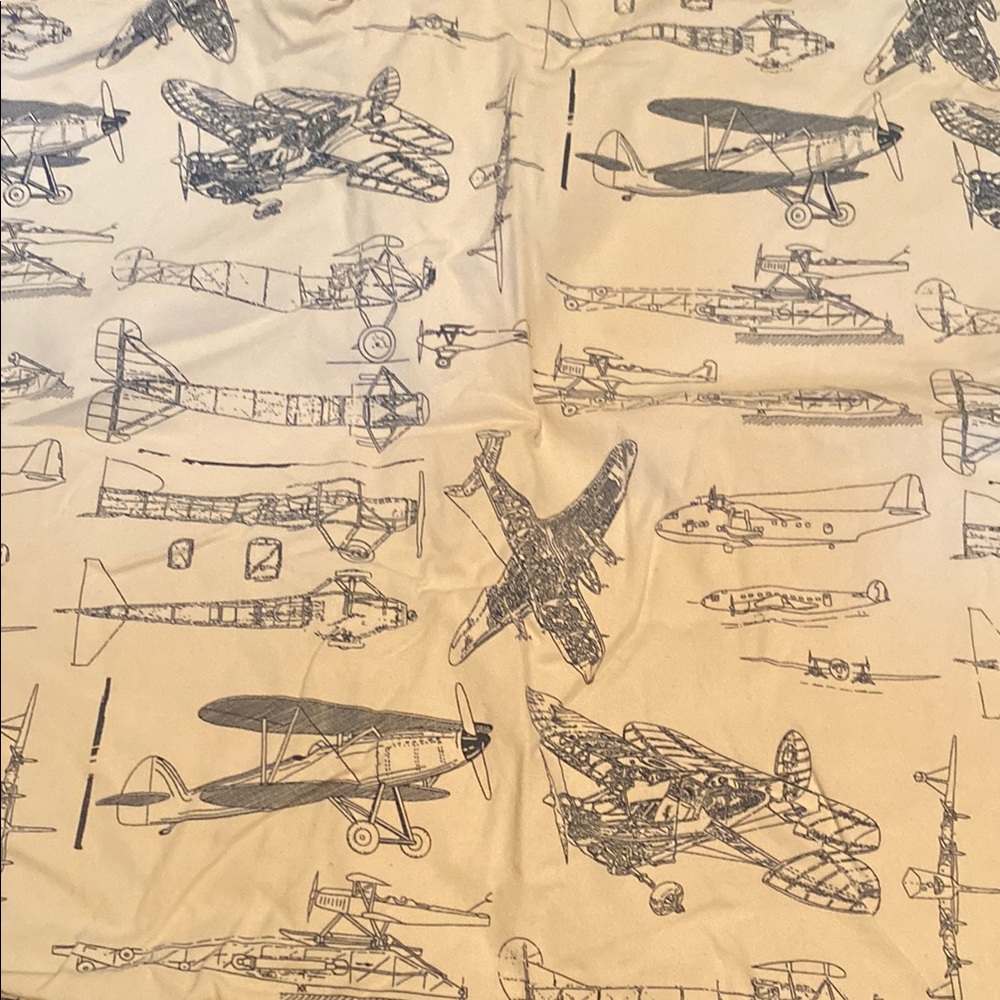 AIRPLANE BLUEPRINT DUVET COVER Restoration Hardware baby&child set/lot/bundle.